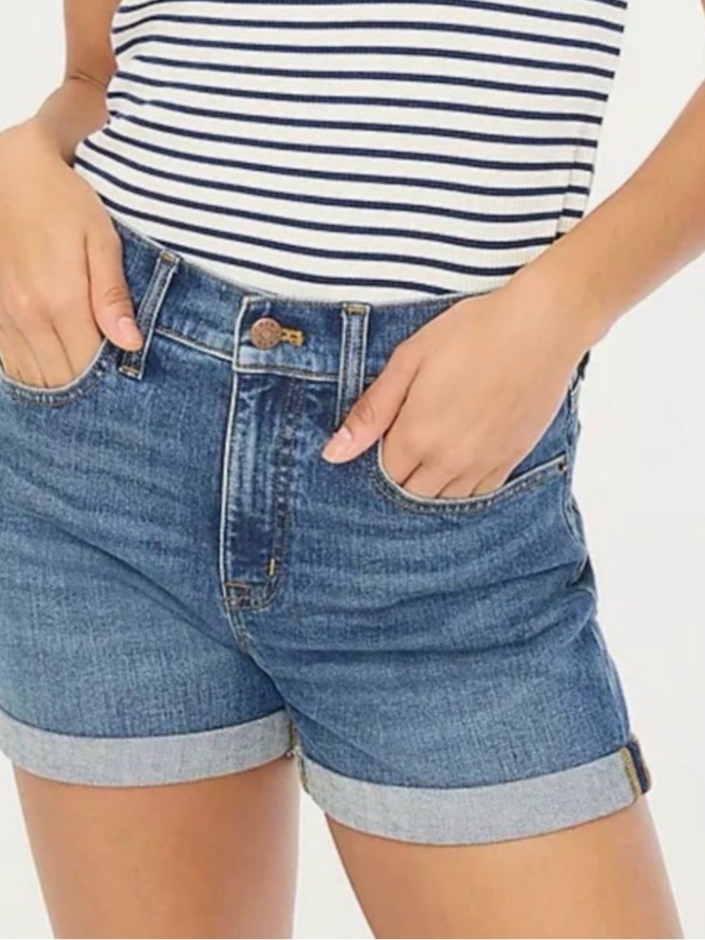 J Crew Denim Roll Cuff Shorts - size 27 in EUC